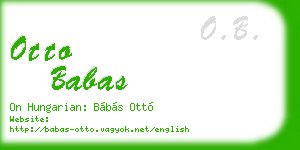 otto babas business card